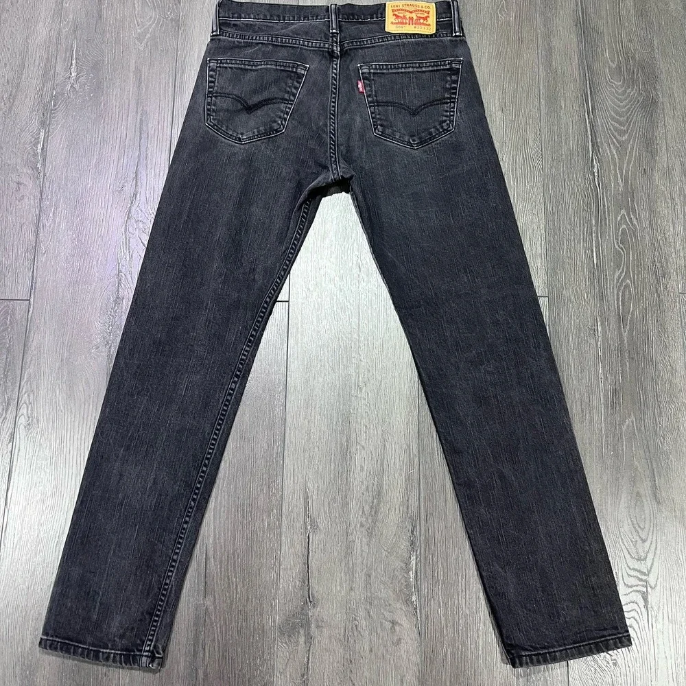 Levis Jeans Mens 30x31 Charcoal‎ Black Dark Wash  Denim Grunge Punk Metal 508